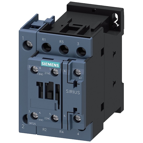 Contactador Magnético IEC de 4 Polos, 110/120 V AC, 25 A, Reversión: No - 3RT25261AK60