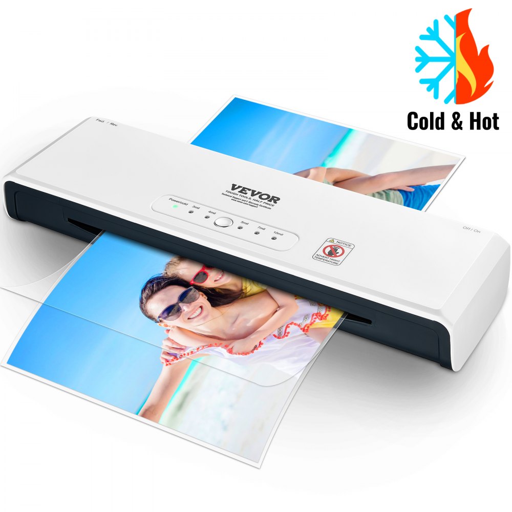 VEVOR Laminator, 13-inch Laminating Machine, 4 Rollers Hot and Cold Thermal Laminator, Quick Warm-up, Fast Laminating Machine with 3 mil Lamination Films for Home, Office, School - FMJLREHYRGCYNYFTFV1