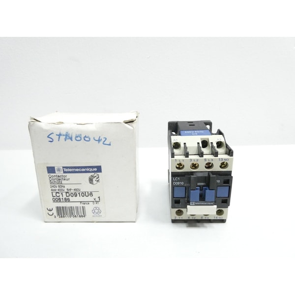 Contactor de CA Telemecanique Sensors 240V-AC 25A 5HP - LC1D0910U6
