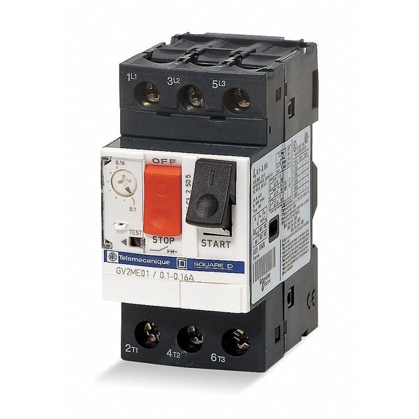 Arrancador manual de motor Schneider Electric, Botón, 0.25-0.4A, 1P - GV2ME03