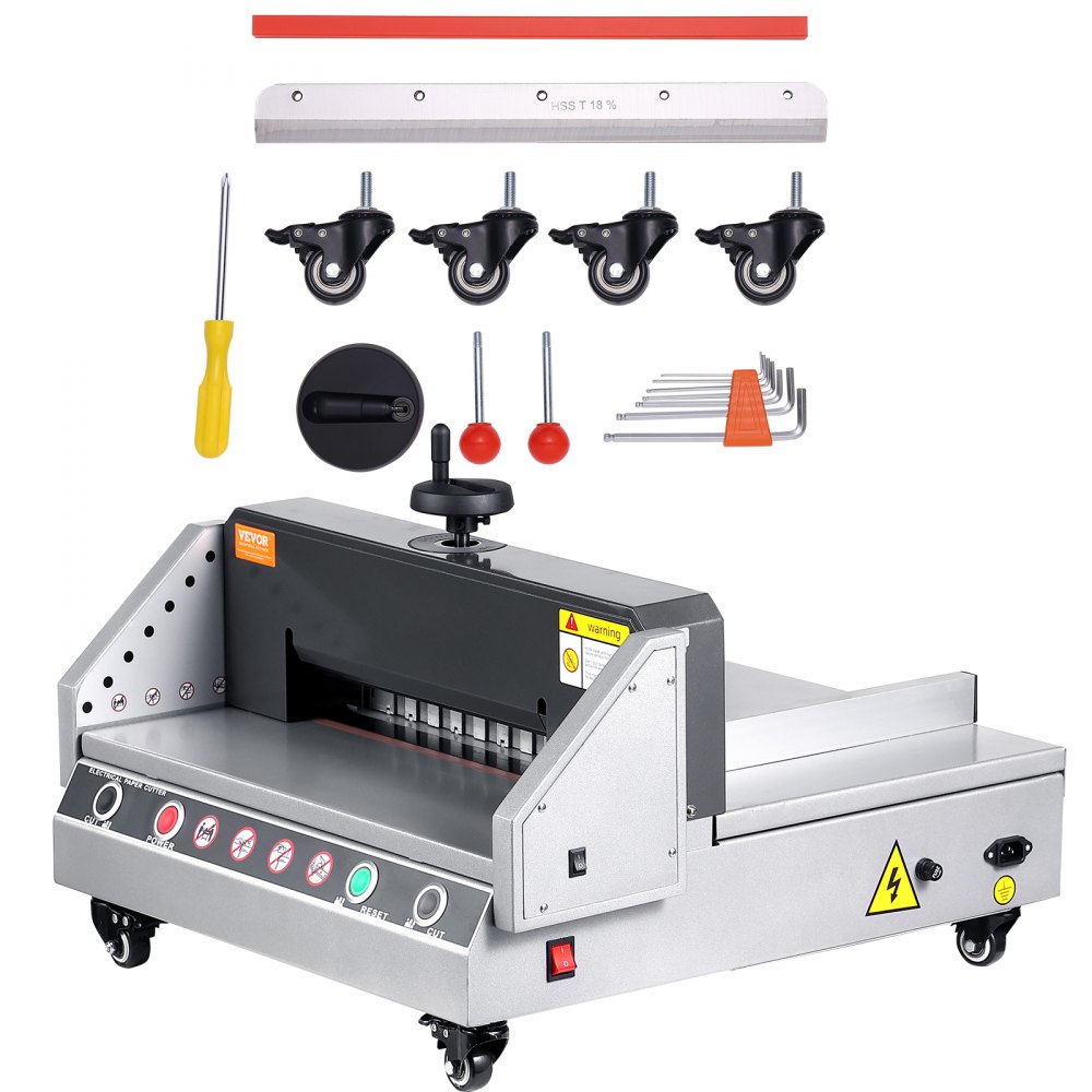 VEVOR Electric Paper Cutter 0-330 Cutting Width, Electric Paper Trimmer, 40mm Cutting Thickness, Desktop Cutting Paper Machine, Industrial Paper Cutter, Heavy Duty Paper Cutter, for Office, School - TSDDCZJ330DDCZD01V1