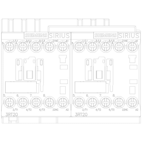 Contactador de potencia IEC Siemens, Reverso, 24VCA - 3RA23168XB301AB0