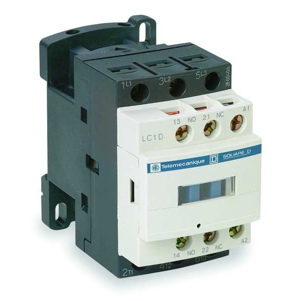 Contactor Magnético IEC de Square D, 3 Polos, 480 V CA, 25 A, Reversión: No - LC1D25T7