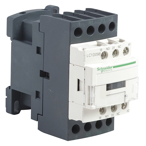 Contactador magnético IEC de Schneider Electric, 4 polos, 120 V CA, 9 A - LC1D098G7