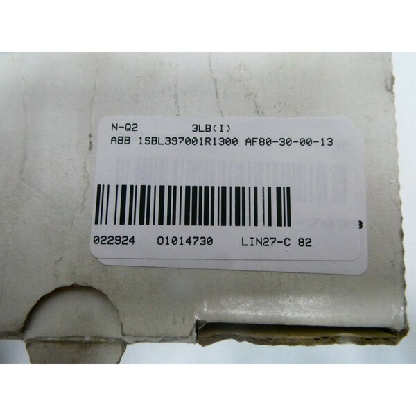 ABB 100-250V-AC 100-250V-DC 105A AMP 60HP CONTACTOR DE CORRIENTE ALTERNA - AF80-30-00-13 1SBL397001R1300