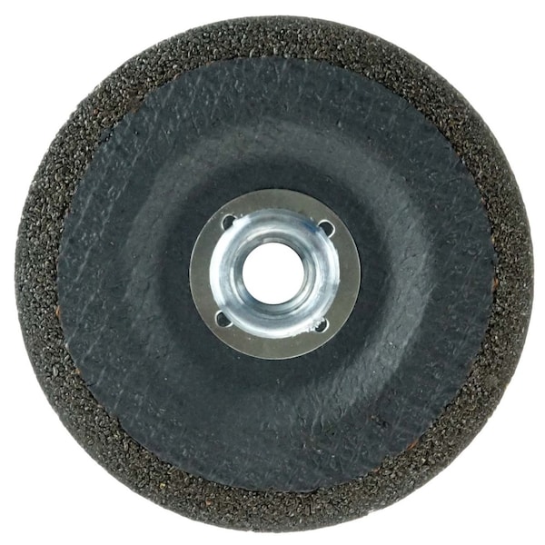 Muela de rectificado tipo 27 de ALUMINIO TIGER Weiler de 4-1/2" x 1/4" ALU24R con tuerca 5/8-11 - 58226