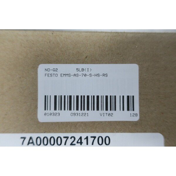 Motor servo Festo de 5800Rpm, 131Nm y 565V CA - EMMS-AS-70-S-HS-RS