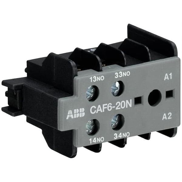 ABB CAF6-20N, AUX, 2NO, B/C6-7/-01, DELANTERO, PAQ. 10 - CAF6-20N