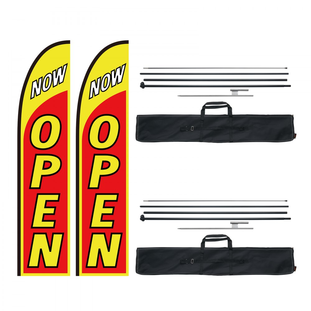 VEVOR Open Flags for Business Advertising Flags and Poles for Outside 16.3 FT - QGYMQGQWAOPPZSXETV0