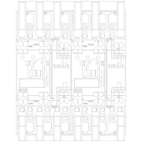 Contactador de potencia Siemens IECPower, Reverso, 110/120VAC - 3RA23268XB302AK6