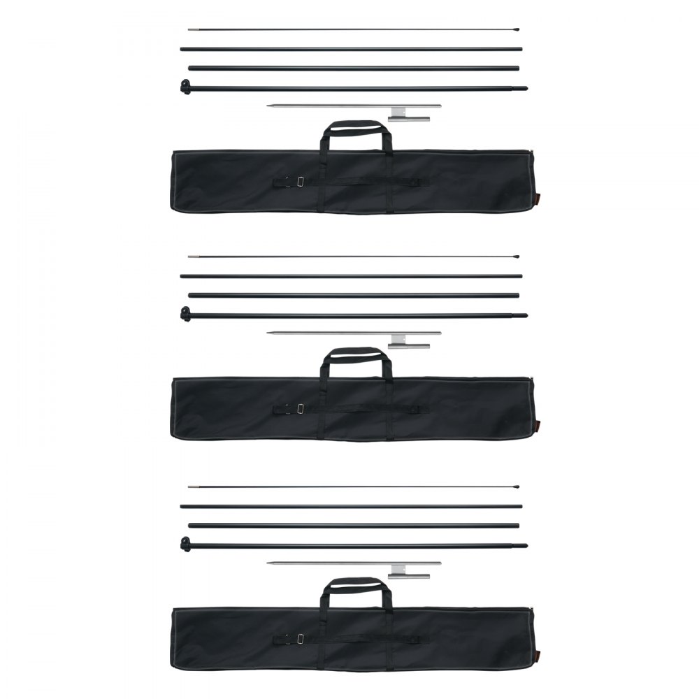 VEVOR Feather Flag Pole Kit 3 Packs Swooper Flag Pole 16.3 ft with Ground Stakes - QGYMQJGZ45M3G1L0JV0