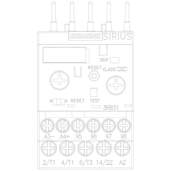 Relevador de Sobrecarga Siemens, 4.60 a 16A, 3P, NEMA S00 - 3RB31134TB0