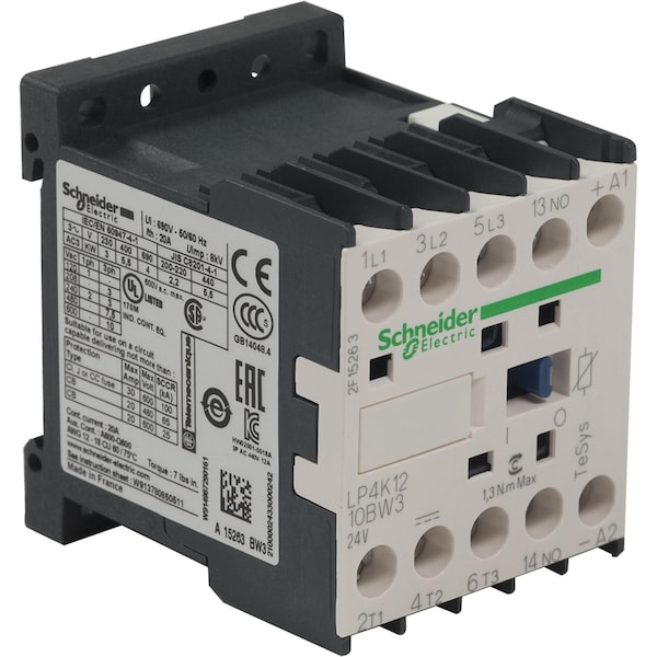 Contactores magnéticos IEC, 3 Polos, 24 V DC, 12 A - LP4K1210BW3