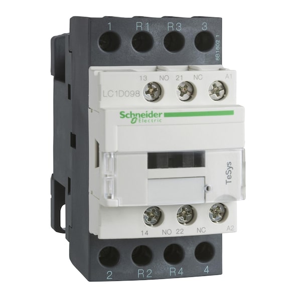 Contactor magnético IEC de Schneider Electric, 4 polos, 24 V CC, 12 A - LC1D128BD