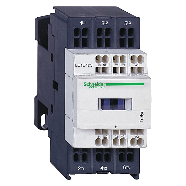 Contactor magnético IEC de Schneider Electric, 3 polos, 24 V DC, 18 A - LC1D183BL
