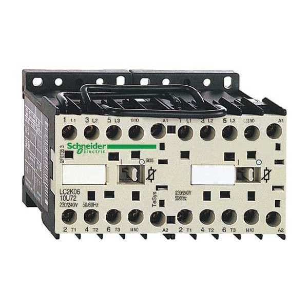Contactador magnético IEC de Schneider Electric, 3 polos, 24 V CA, 6 A, inversor: Sí - LC2K0610B7