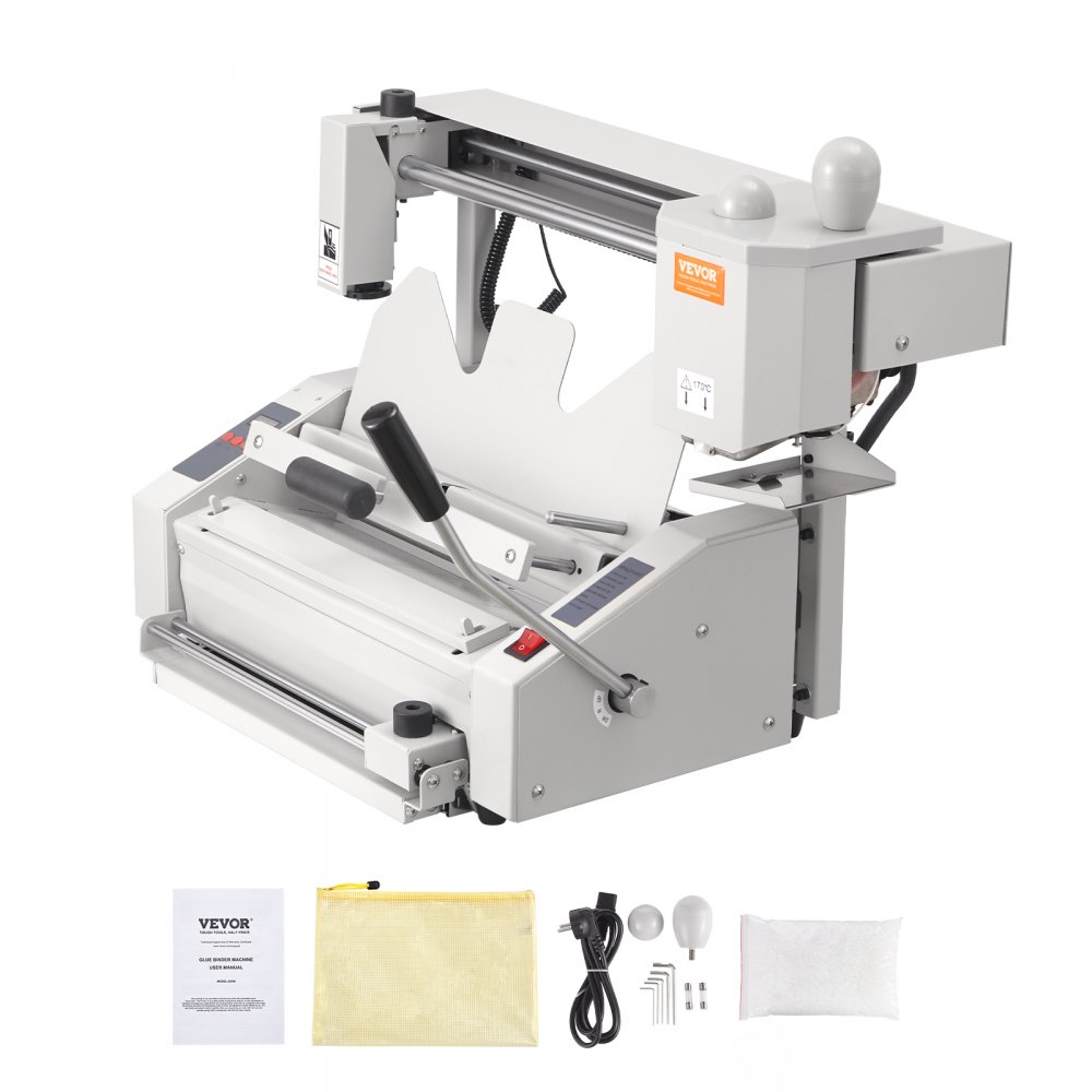 VEVOR Thermal Binding Machine, 400 Sheets Capacity Hot Glue Binding Machine, Thermal Book Binder 50mm Binding Thickness A3(Short Edge)/A4/A5 Document with Milling Cutter - JZJ20500Z126KS8FHV1