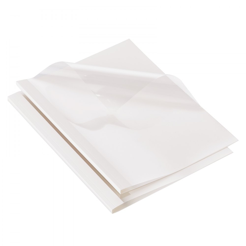 VEVOR Thermal Binding Covers, 10 Pack Thermal Presentation Covers 5/16 inch Spine Holds 2-240 Sheets, PVC Transparent Front Cover and White Back Cover, Letter Size - JZJ20MBBZBK8FWFZHV0