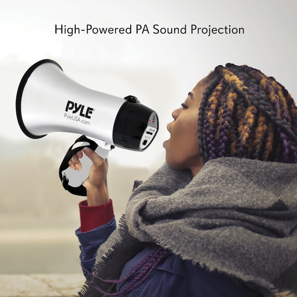 Pyle Battery-operated Compact/Portable Megaphone Spkr w/Siren Alarm, PMP23SL - PMP23SL