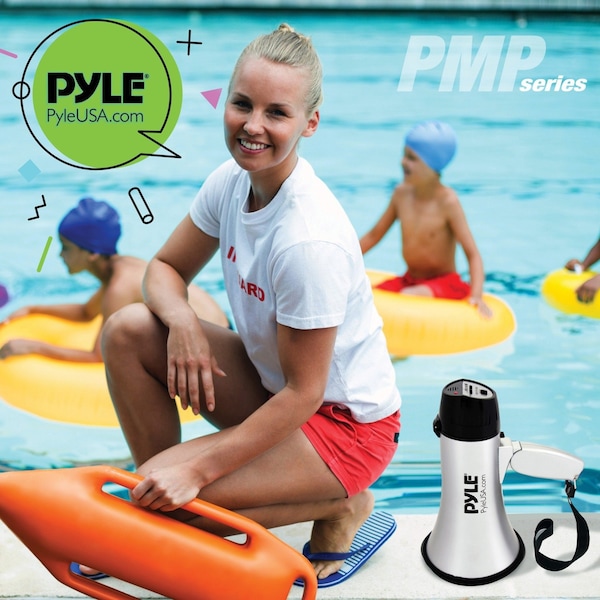 Pyle Battery-operated Compact/Portable Megaphone Spkr w/Siren Alarm, PMP23SL - PMP23SL