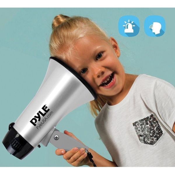 Pyle Battery-operated Compact/Portable Megaphone Spkr w/Siren Alarm, PMP23SL - PMP23SL