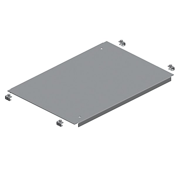 Placa de prensaestopas sin marca, PanelSeT SFN, Spacial SF, para gabinete eléctrico de W600 D400mm, fijado con clips - NSYEC64