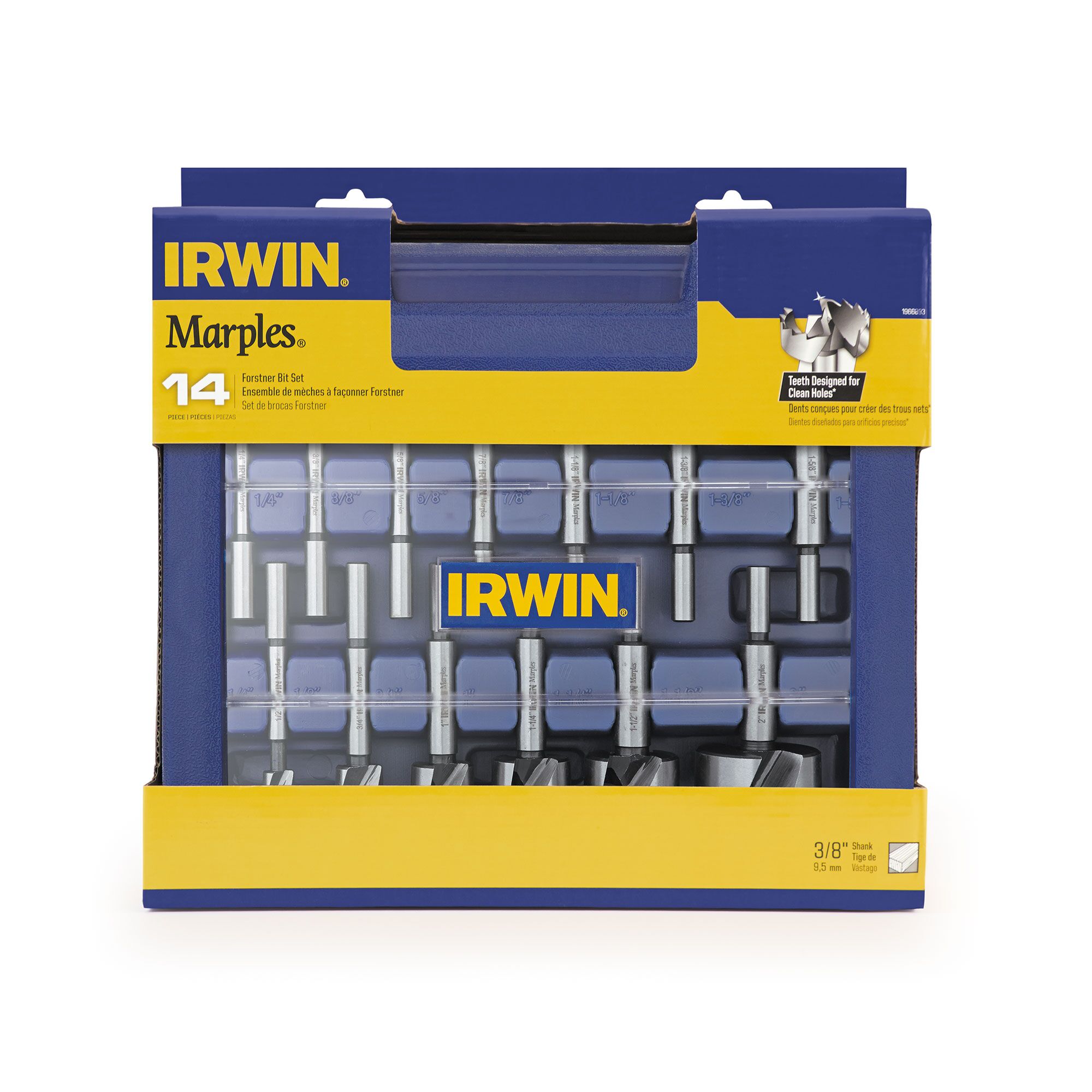 Juego de 14 brocas para madera Forstner de 3/8 pulgadas x 3-11/16 pulgadas de IRWIN Marples - 1966893