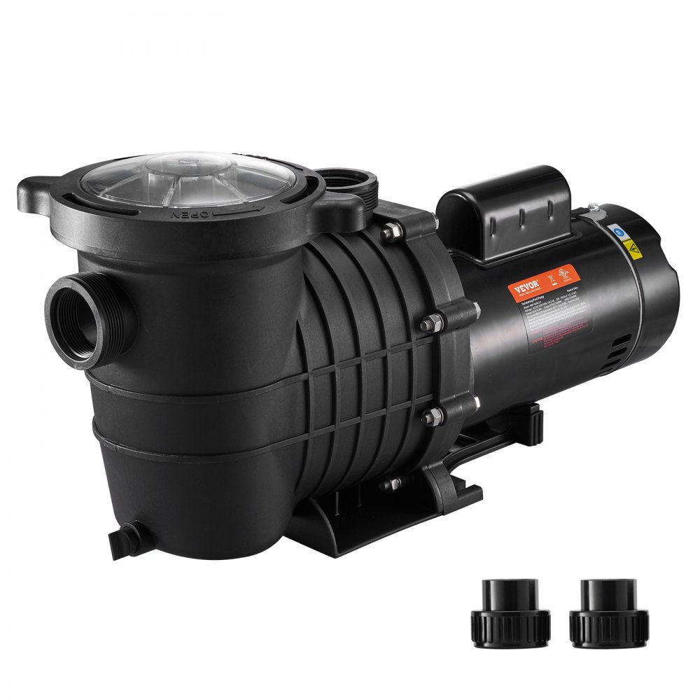VEVOR Pool Pump 2.0HP 230V, Variable Dual Speed Pumps 1500W, 5520 GPH Max Flow, Above Ground Pool, w/ Strainer Filter Basket, ETL Certification - S2HP92GPM220VD9KQV7