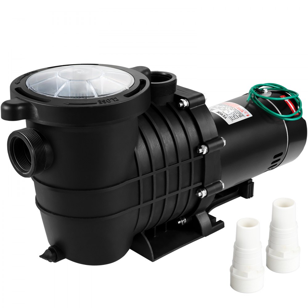 Swimming Pool Pump 1HP, Dual Voltage 110V 220V, 5544GPH, Powerful Pump for Above Ground Pool Water Circulation, with Strainer Basket, 2pcs 1-1/2'' NPT Connectors Tested to UL Standards - YCBMC750W5555B87AV5