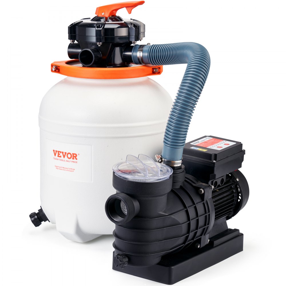 VEVOR Sand Filter Pump for Above Ground Pools, 12-inch, 3000 GPH, 1/2 HP Swimming Pool Pumps System & Filters Combo Set with 6-Way Multi-Port Valve & Strainer Basket, for Domestic and Commercial Pools - MGYCSLBYCTFDG4UYPV1