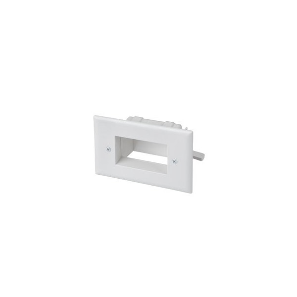 Placa de paso de cable de bajo voltaje empotrada de montaje fácil Swe-Tech 3C, blanco - FWT45-0008-WH