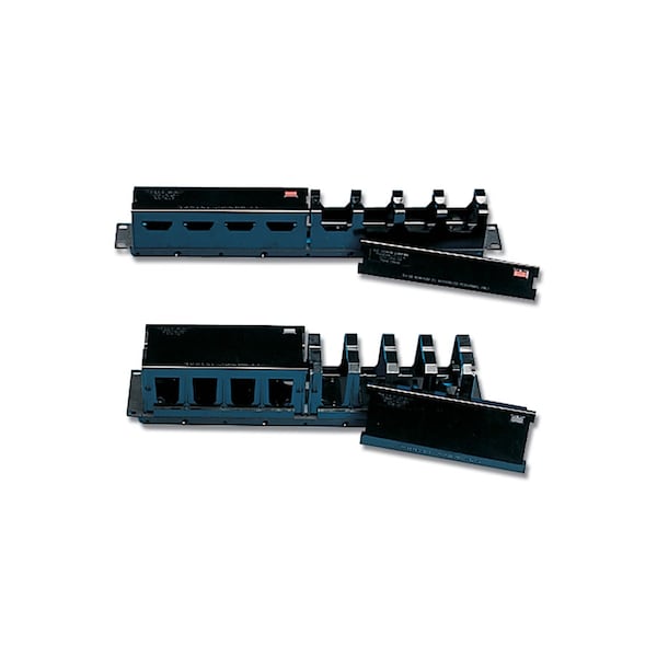 Siemon PANEL DE GESTIÓN DE CABLEADO PARA MONTAJE EN RACK, 19"W CON CUBIERTA S110/S210, 2U DE RACK NEGRO - S110-RWM2-01