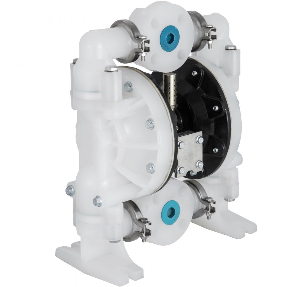 VEVOR Air-Operated Double Diaphragm Pump 1 inch Inlet/Outlet 30GPM Polypropylene Max 120PSI for Chemical and Industrial Use - YBGMBQBY4-25PP001V0
