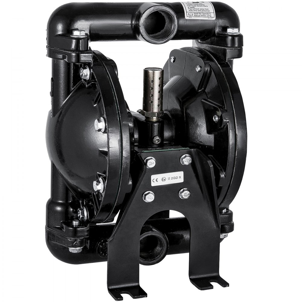 VEVOR Air-Operated Double Diaphragm Pump 1 inch Inlet Outlet Aluminum 35 GPM Max 120PSI for Industrial Use, QBY4-25LF46-1inch-35 - YBGMBQBY4-25LF461V0