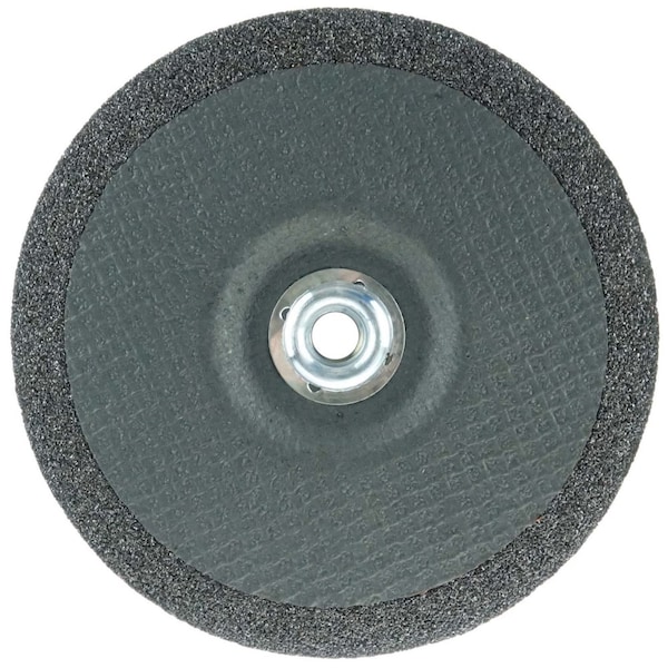 Muela de rectificado tipo 27 de aluminio Weiler 7" x 1/4" TIGER ALUMINUM ALU24R con tuerca de 5/8-11 - 58232.