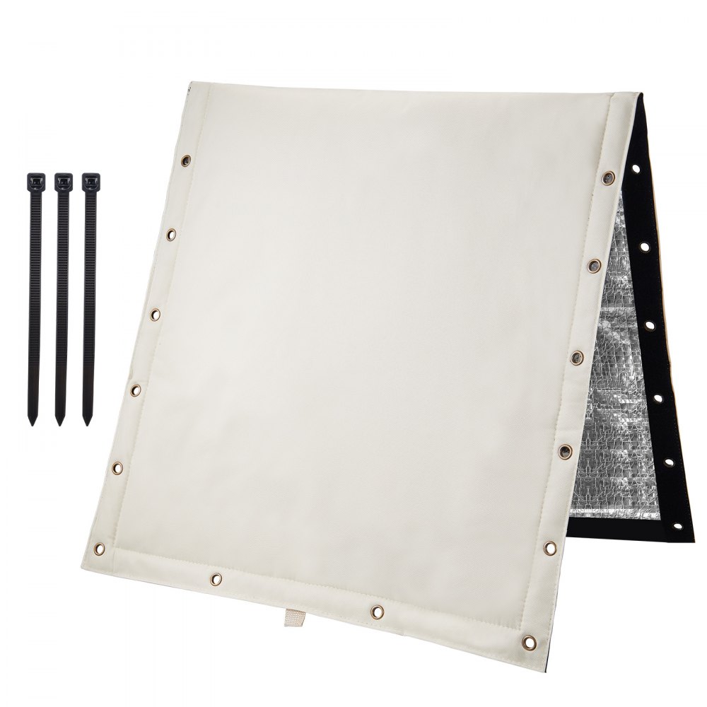 VEVOR Fiber Cotton Well Head Pump Cover, 24''W x 24''H, Pipe Insulation Cover Sprinkler Cover for Outside Backflow Valve Cover, 600D PVC Oxford Polyester Surface Aluminum Film Thermal Insulation Layer - JBG2424YCZTX0JGEWV0