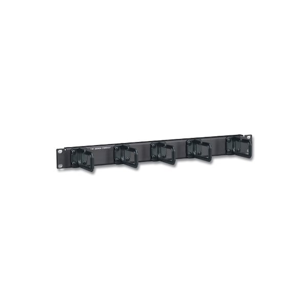 Panel de anillo en D para gestión de cables Siemon, 19"W x 1.75"H con 5 colgadores S143, color negro - WM-143-5