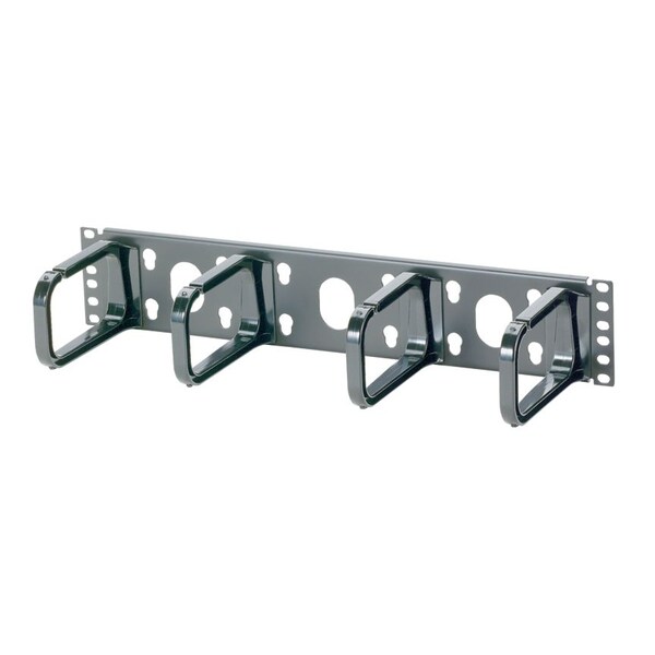Administrador de anillos en D para gestión de cable Panduit, horizontal, 19 pulgadas de ancho x 3 pulgadas de alto x 5 pulgadas de profundidad, color negro, 2 unidades de rack ROHS - CMPHH2