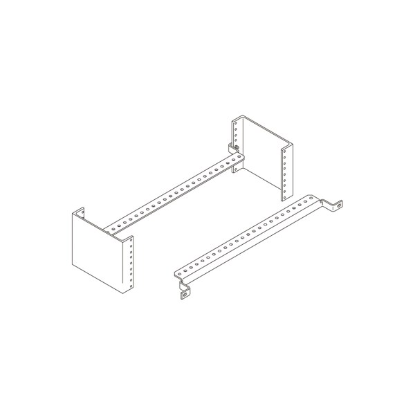 Barra de panel de parches para gestión de cables Cpi de Chatsworth Products, 19" de ancho, de aluminio sin hardware, color negro - 12176-701