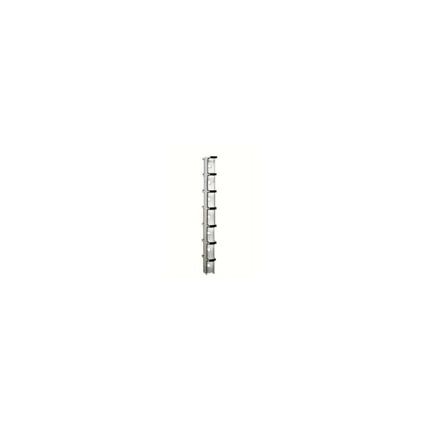 Administrador de cables vertical ancho, de doble cara, con seguros, 84"Alto x 6"Ancho x 12.75"Fondo, Transparente - 11729-503