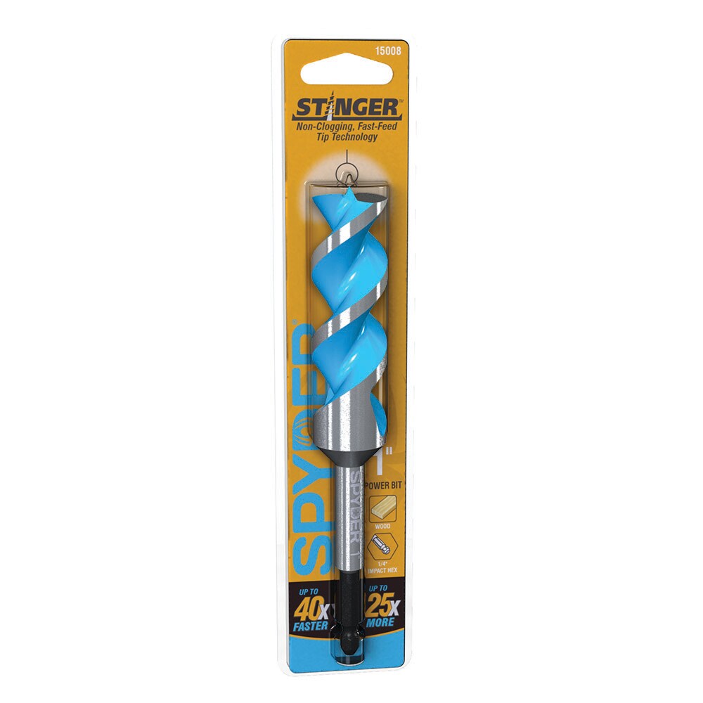 Broca de alimentación Spyder Stinger de 1 pulgada x 6-1/2 pulgadas - 15008