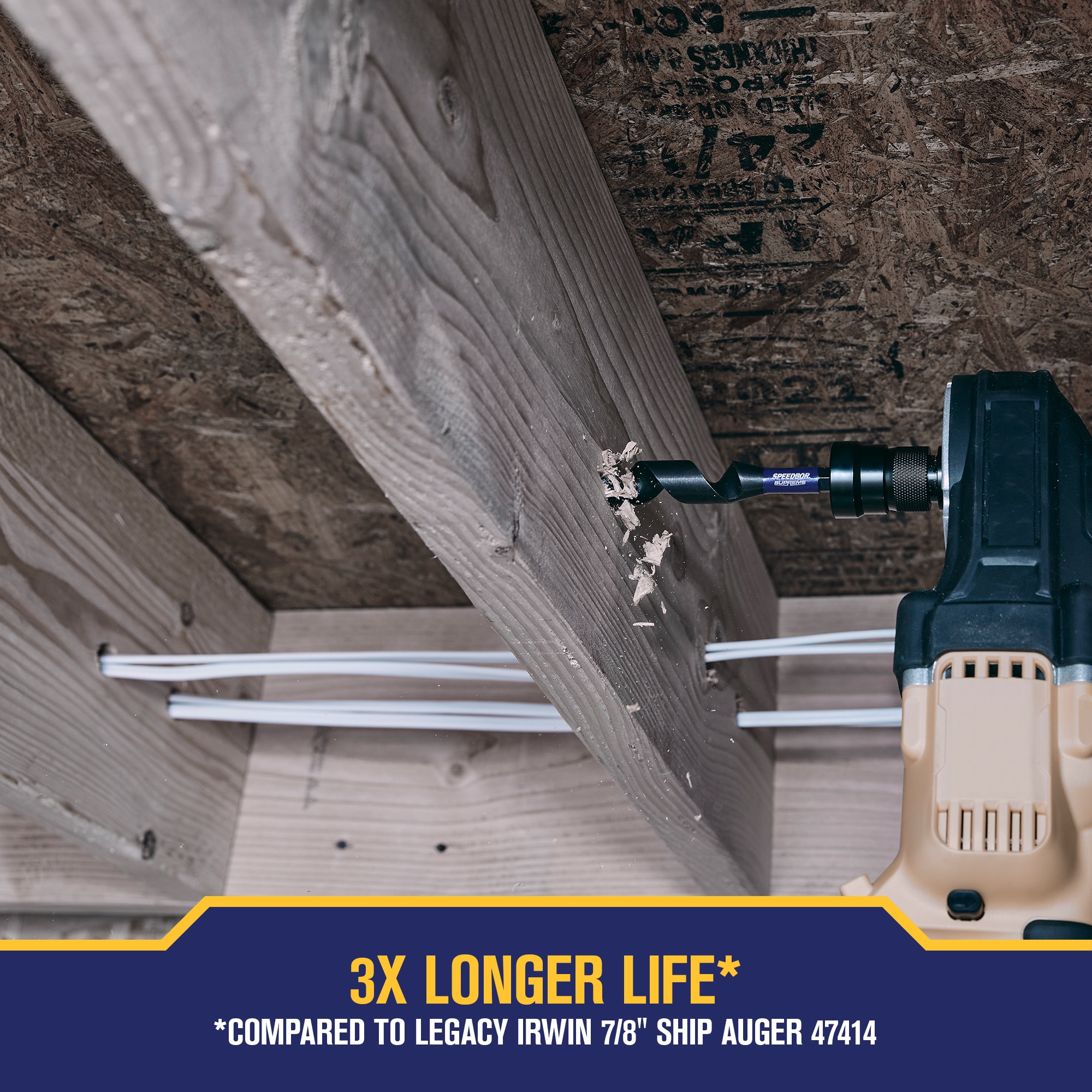 IRWIN SPEEDBOR SUPREME Broca de barrena de avellanado de madera de 7/8 pulg. x 7-1/2 pulg. - IWAX3018