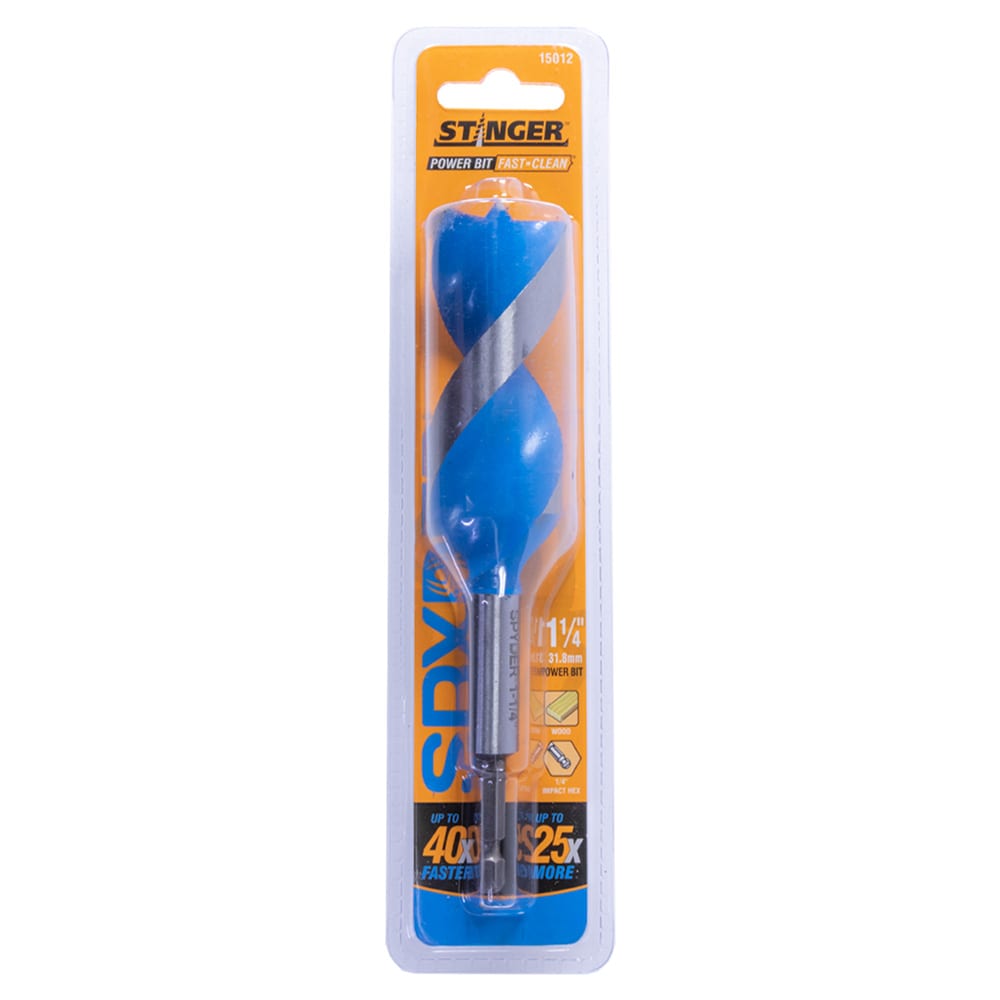 Broca para Taladro de Madera Spyder Stinger de 1-1/4 pulgadas x 6-1/2 pulgadas - 15012