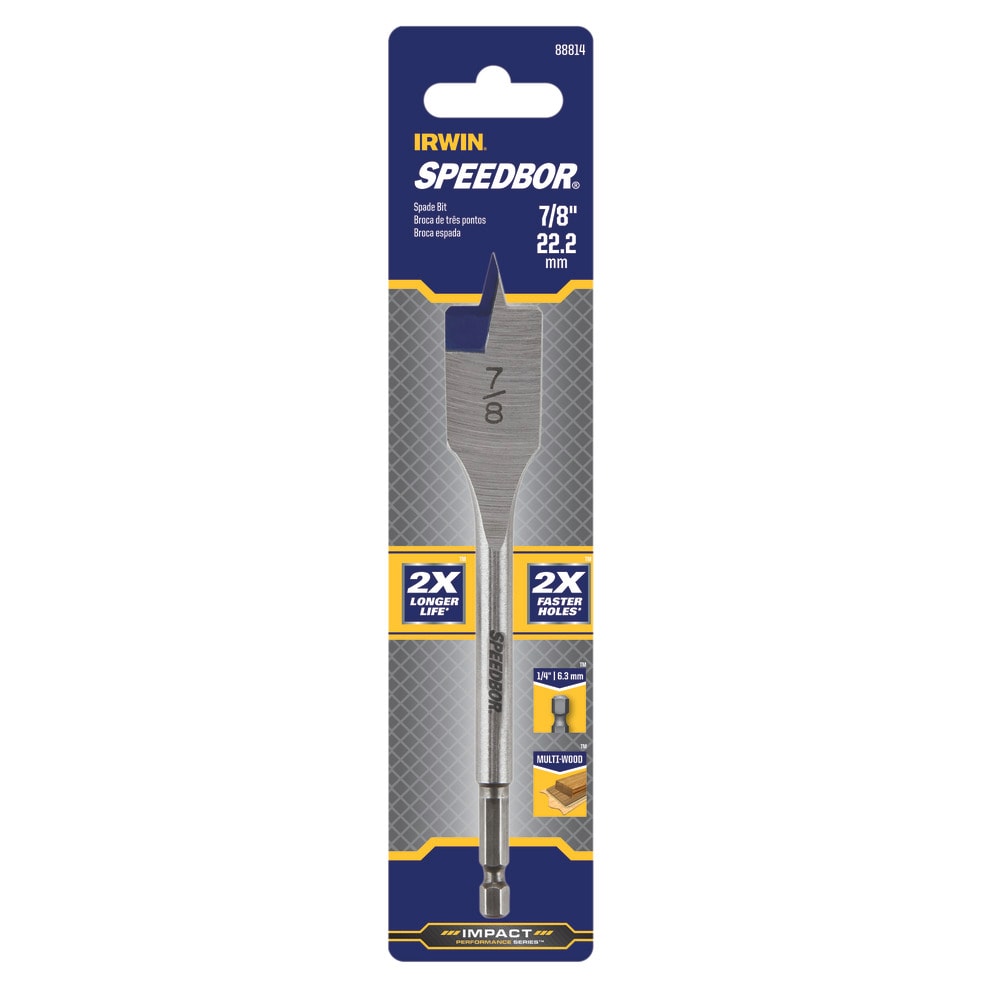 IRWIN Broca de pala estándar de 7/8 pulg. x 6 pulg. para madera - 88814BX