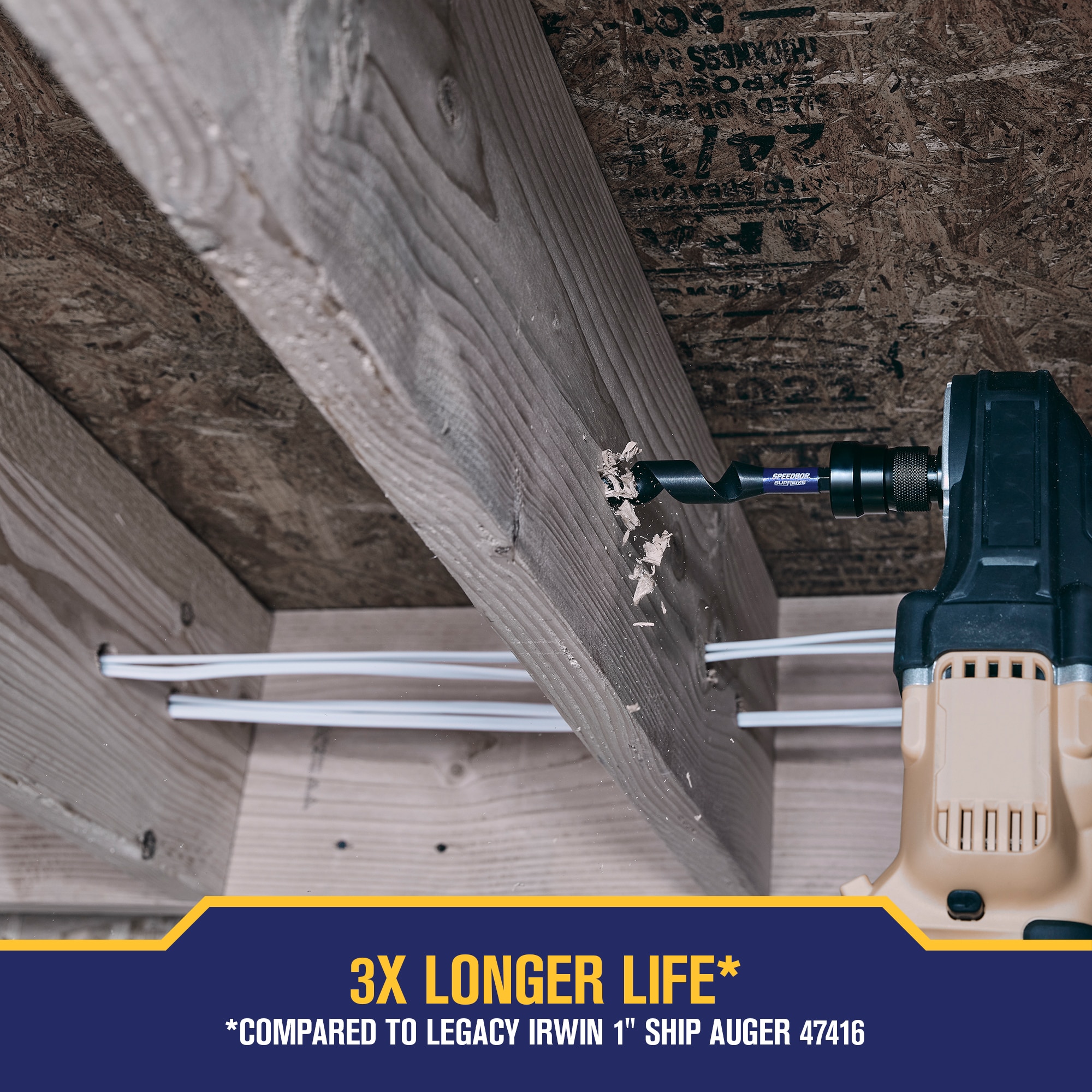 Broca sinfín para taladro de madera de 1 pulgada x 7-1/2 pulgadas Supreme IRWIN SPEEDBOR - IWAX3019