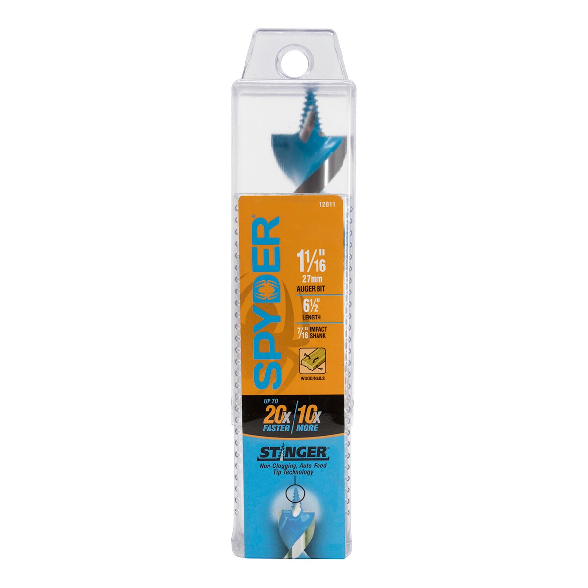 Broca de barrena para madera Spyder Stinger de 1-1/16 pulg. x 6-1/2 pulg. - 12011