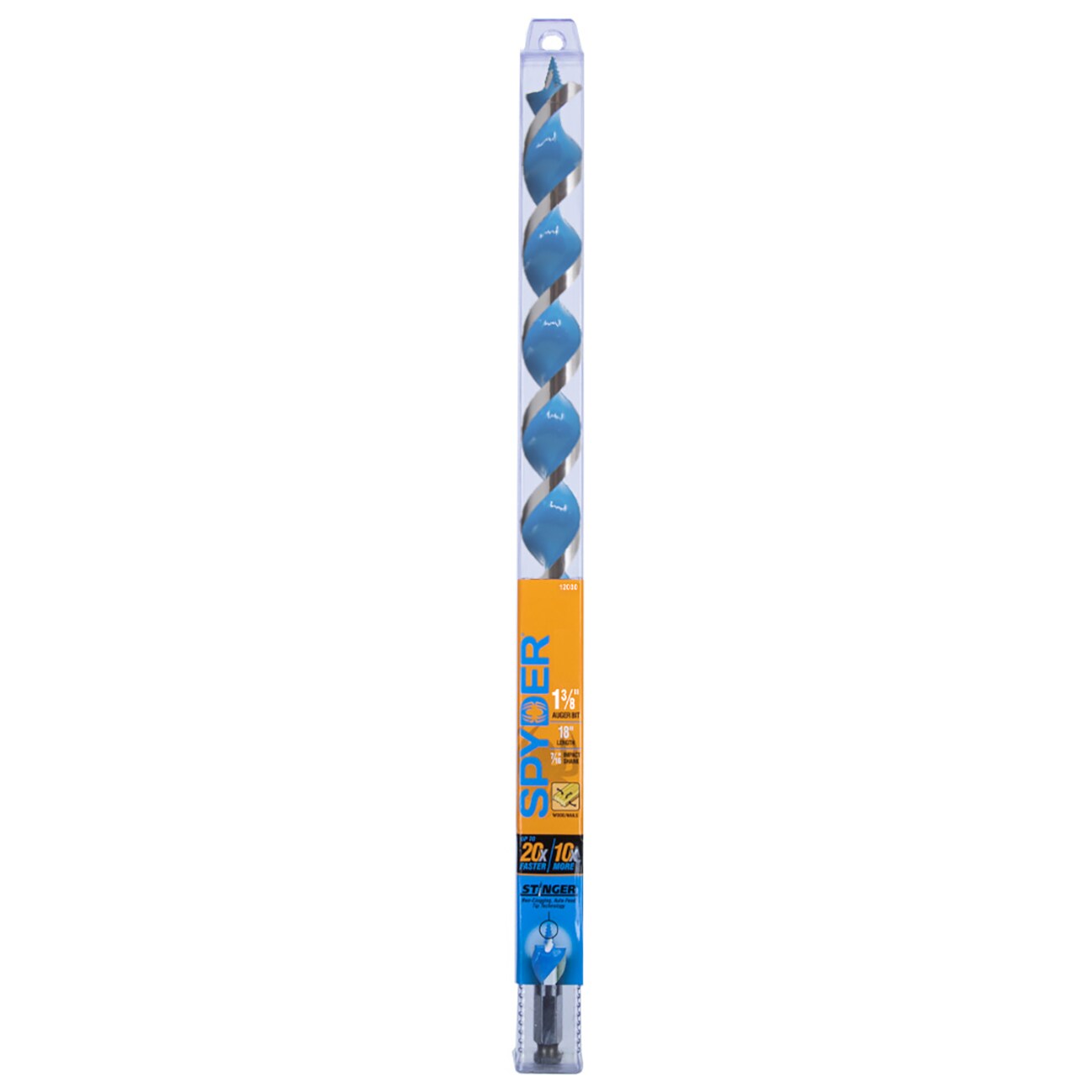 Broca de barrena para madera Spyder Spyder Stinger de 1-3/8 pulgadas x 18 pulgadas - 12030