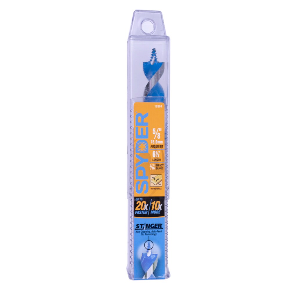 Broca de barrena para madera Spyder Stinger de 5/8 pulgadas x 6-1/2 pulgadas - 12004