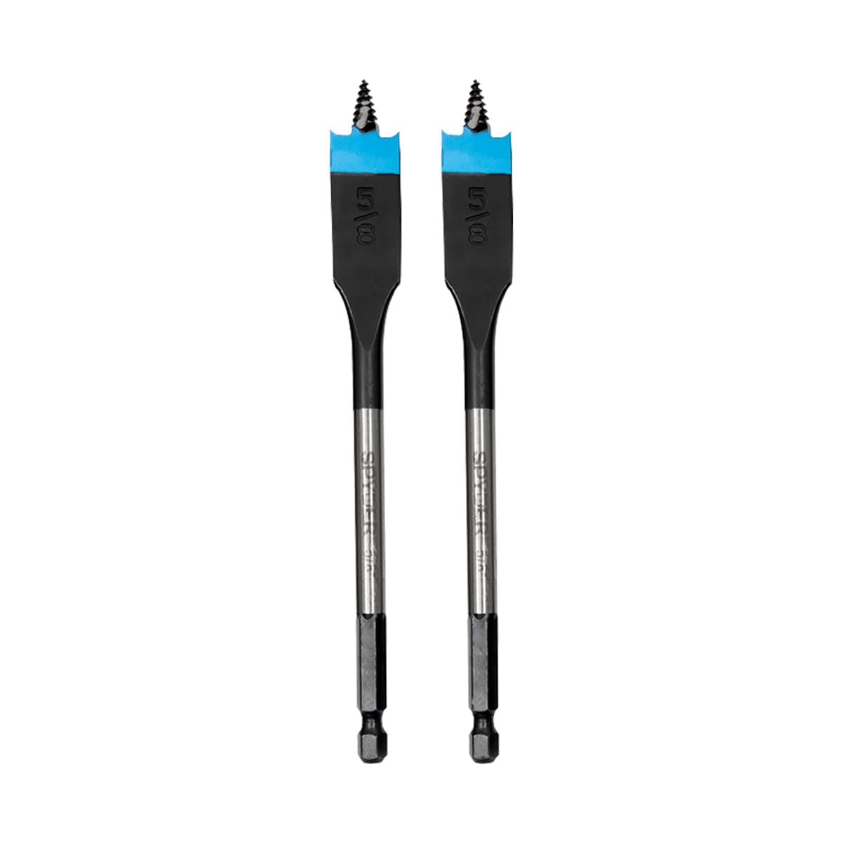 Set de 2 piezas de brocas planas para madera Spyder Stinger de 5/8 pulgadas x 6 pulgadas - 11030.