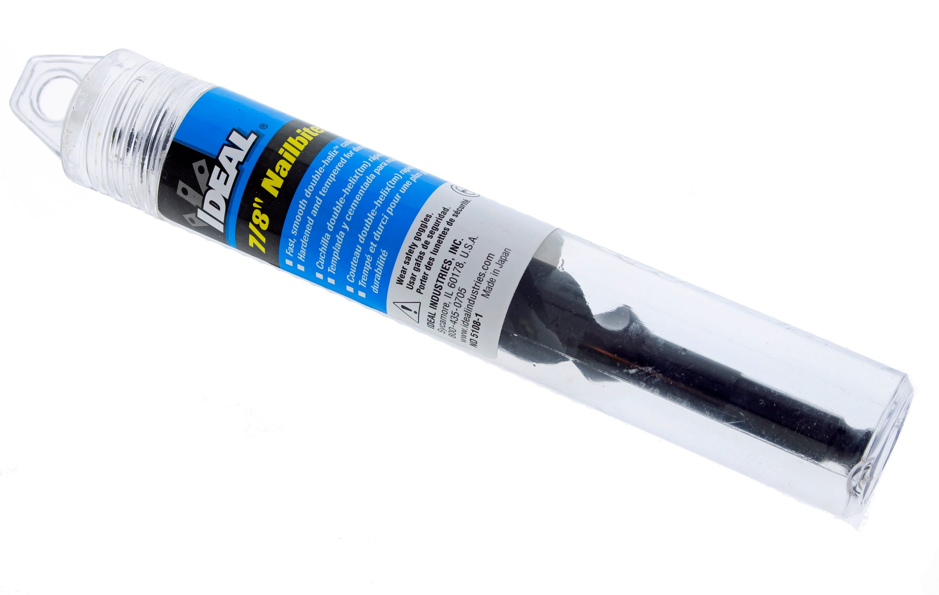 IDEAL Exprimidor de uñas 7/8 pulgadas x 7-1/2 pulgadas Broca de barrena para madera - 35-814